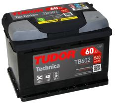 Tudor TB602 - Batería tudor LB2 technica 12 V 60 AH 540 EN + D