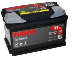 Tudor TB712 - Batería tudor LB3 technica 12 V 71 AH 670 EN + D