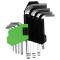 Jbm 53954 - Set de 9 llaves allen cortas con punta redonda